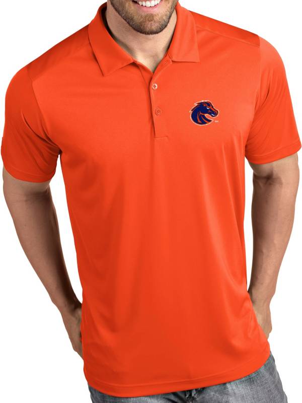 Antigua Men's Boise State Broncos Orange Tribute Performance Polo