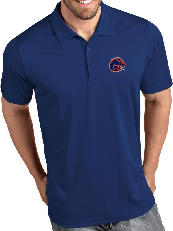 Antigua Men's Boise State Broncos Blue Tribute Performance Polo