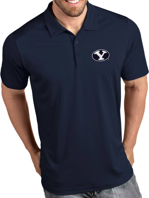 Antigua Men's BYU Cougars Blue Tribute Performance Polo