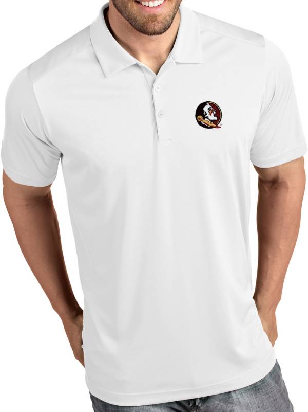 Antigua Men's Florida State Seminoles Tribute Performance White Polo