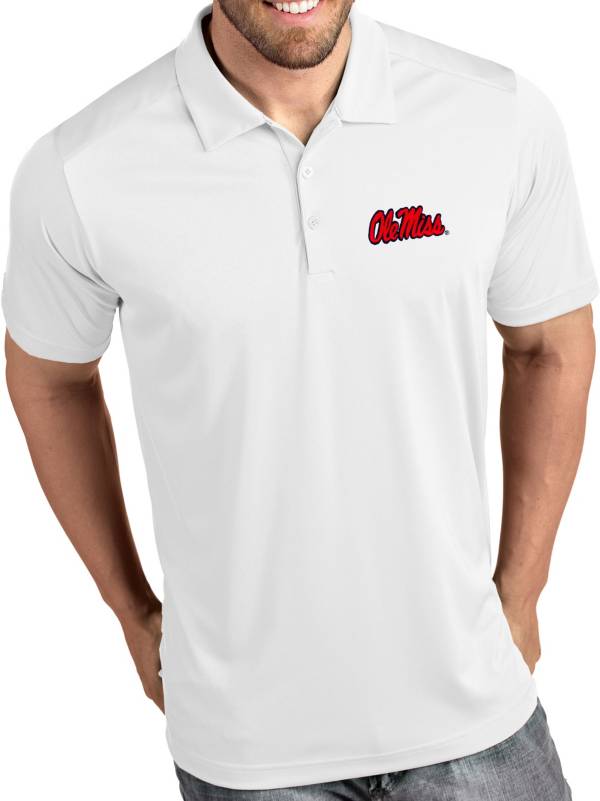 Antigua Men's Ole Miss Rebels Tribute Performance White Polo