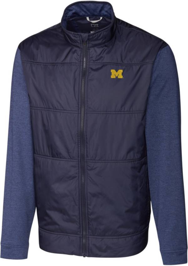 Cutter & Buck Men's Michigan Wolverines Blue Stealth Full-Zip Jacket