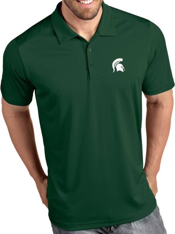 Antigua Men's Michigan State Spartans Green Tribute Performance Polo