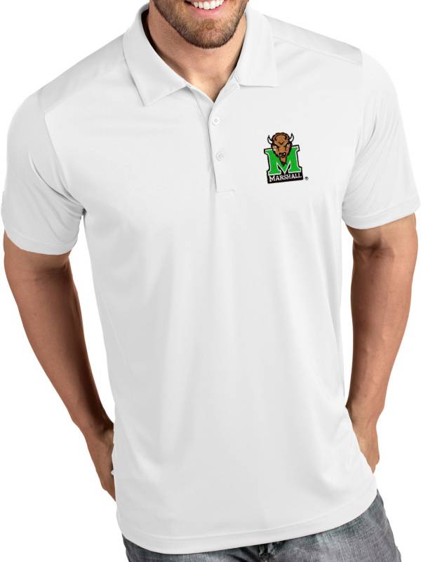 Antigua Men's Marshall Thundering Herd Tribute Performance White Polo