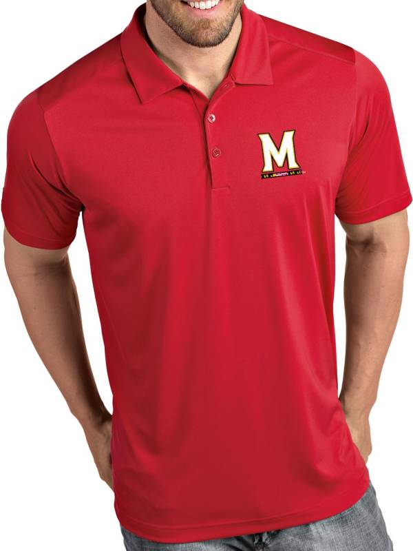 Antigua Men's Maryland Terrapins Red Tribute Performance Polo