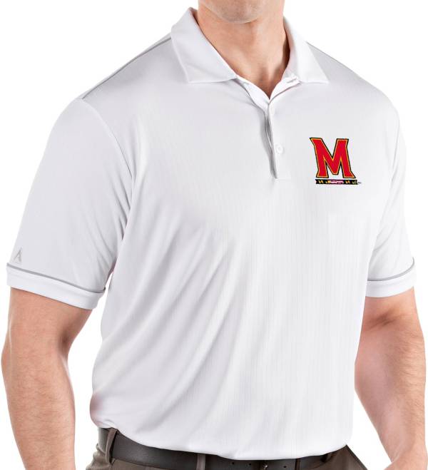 Antigua Men's Maryland Terrapins Salute Performance White Polo