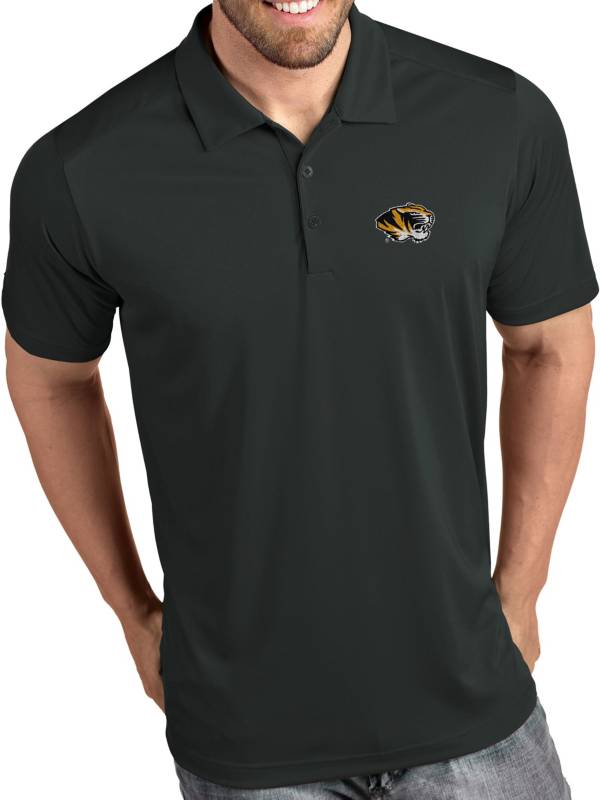 Antigua Men's Missouri Tigers Grey Tribute Performance Polo