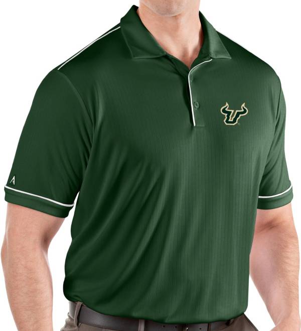 Antigua Men's South Florida Bulls Green Salute Performance Polo