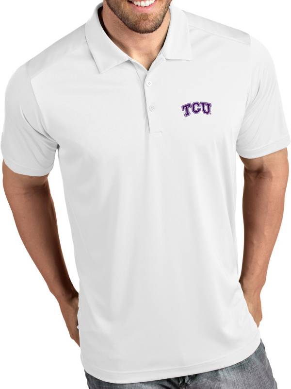 Antigua Men's TCU Horned Frogs Tribute Performance White Polo product image