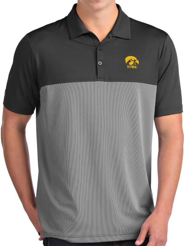 Antigua Men's Iowa Hawkeyes Grey Venture Polo