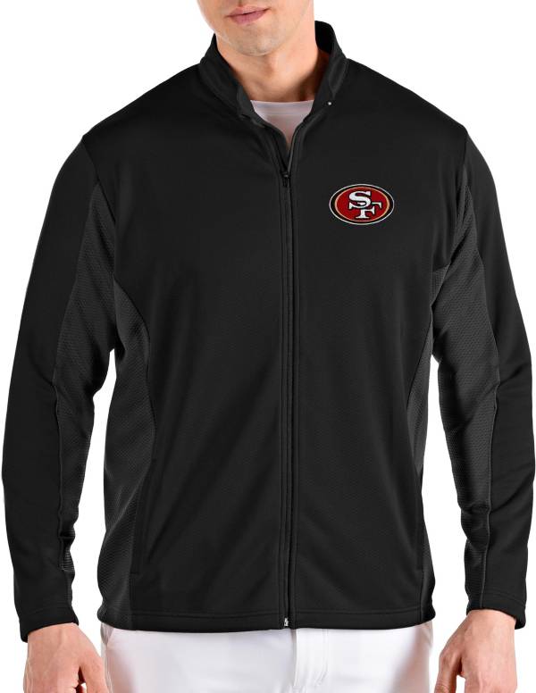 Antigua Men's San Francisco 49ers Passage Black Full-Zip Jacket