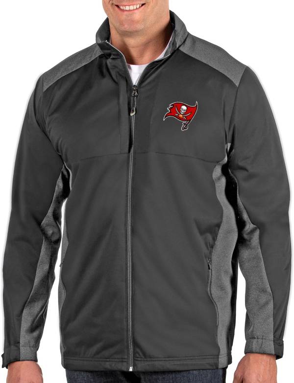 Antigua Men's Tampa Bay Buccaneers Revolve Charcoal Full-Zip Jacket