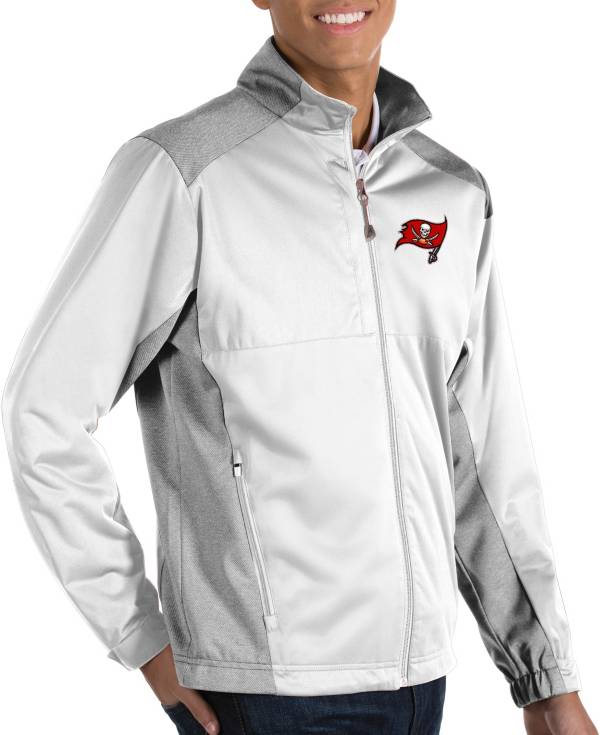 Antigua Men's Tampa Bay Buccaneers Revolve White Full-Zip Jacket