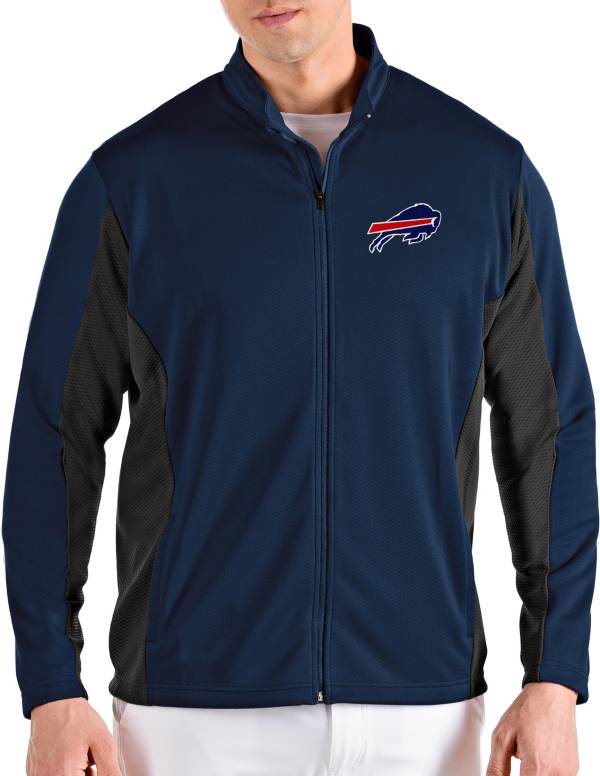 Antigua Men's Buffalo Bills Passage Navy Full-Zip Jacket