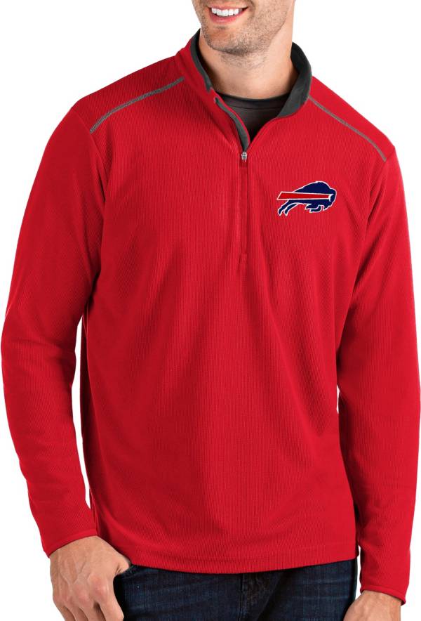 Antigua Men's Buffalo Bills Glacier Red Quarter-Zip Pullover