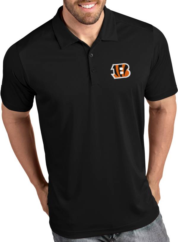 Antigua Men's Cincinnati Bengals Tribute Black Polo