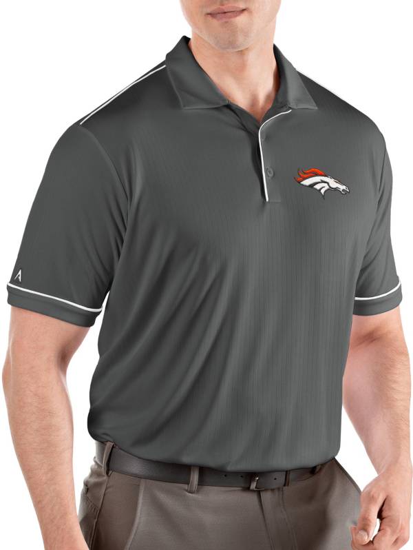 Antigua Men's Denver Broncos Salute Grey Polo product image