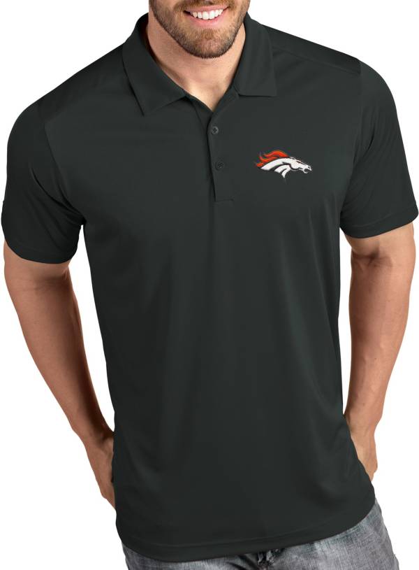 Antigua Men's Denver Broncos Tribute Grey Polo