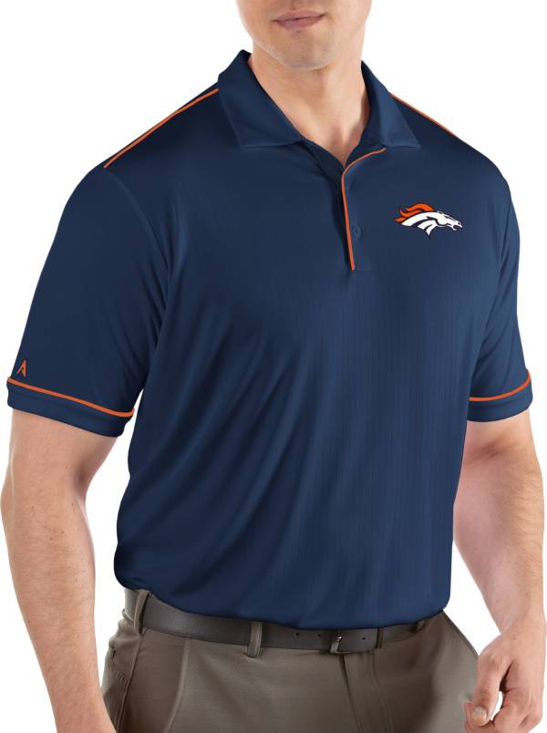 Antigua Men's Denver Broncos Salute Navy Polo
