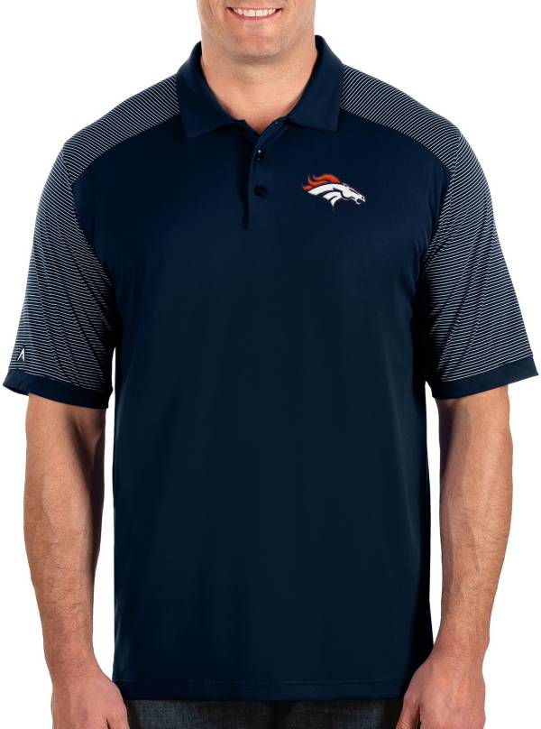 Antigua Men's Denver Broncos Engage Performance Navy Polo