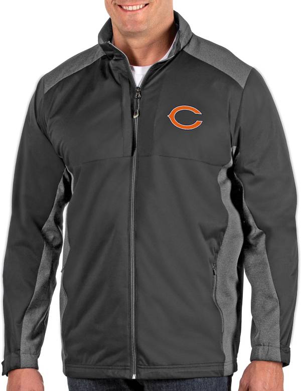 Antigua Men's Chicago Bears Revolve Charcoal Full-Zip Jacket