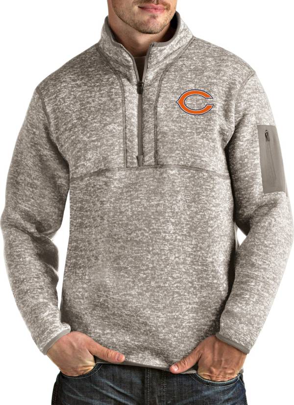 Antigua Men's Chicago Bears Fortune Quarter-Zip Oatmeal Pullover product image