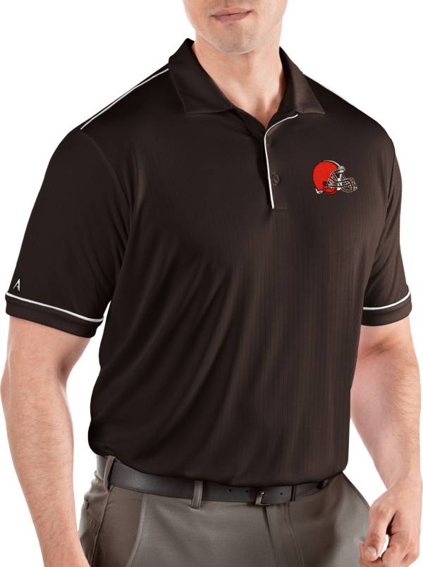 Antigua Men's Cleveland Browns Salute Dark Brown Polo