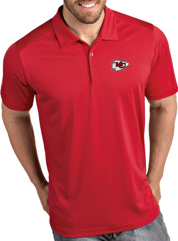 Antigua Men's Kansas City Chiefs Tribute Red Polo