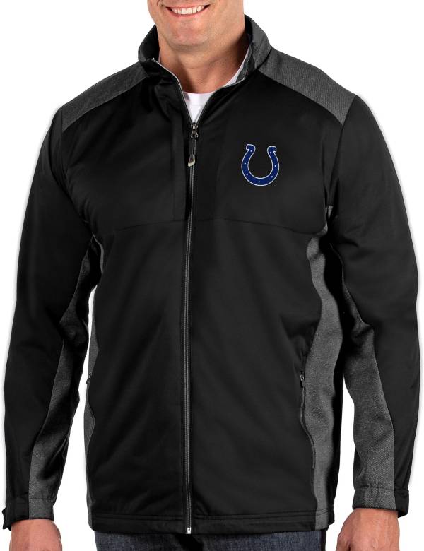 Antigua Men's Indianapolis Colts Revolve Black Full-Zip Jacket