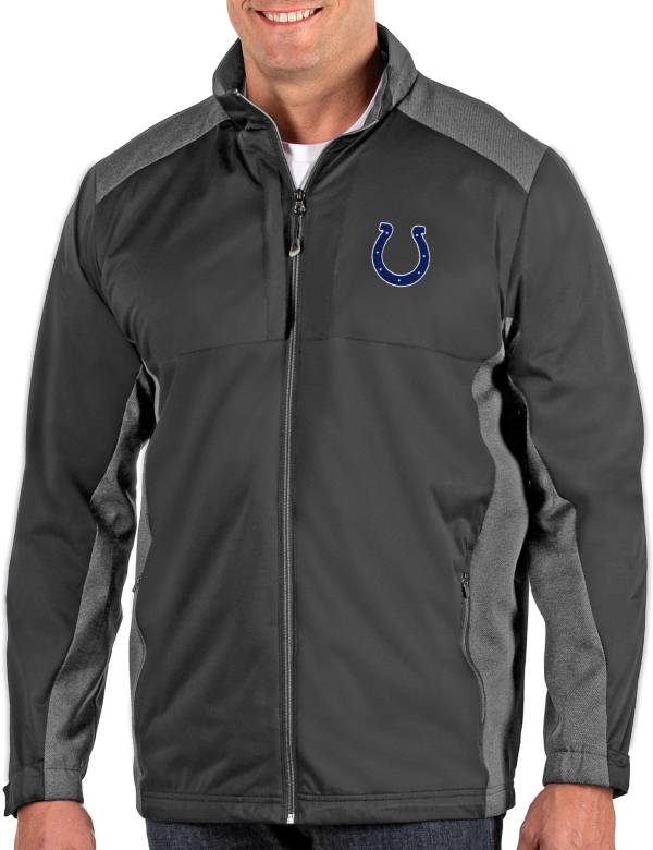 Antigua Men's Indianapolis Colts Revolve Charcoal Full-Zip Jacket