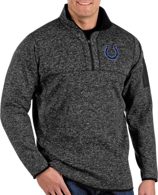 Antigua Men's Indianapolis Colts Fortune Black Quarter-Zip Pullover product image
