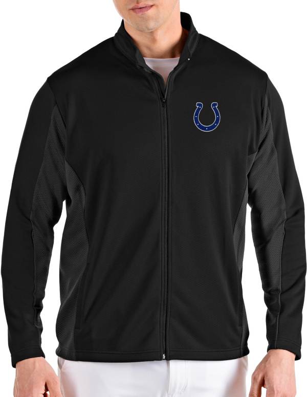 Antigua Men's Indianapolis Colts Passage Black Full-Zip Jacket