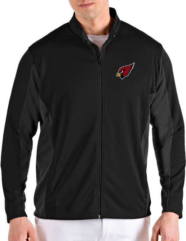 Antigua Men's Arizona Cardinals Passage Black Full-Zip Jacket