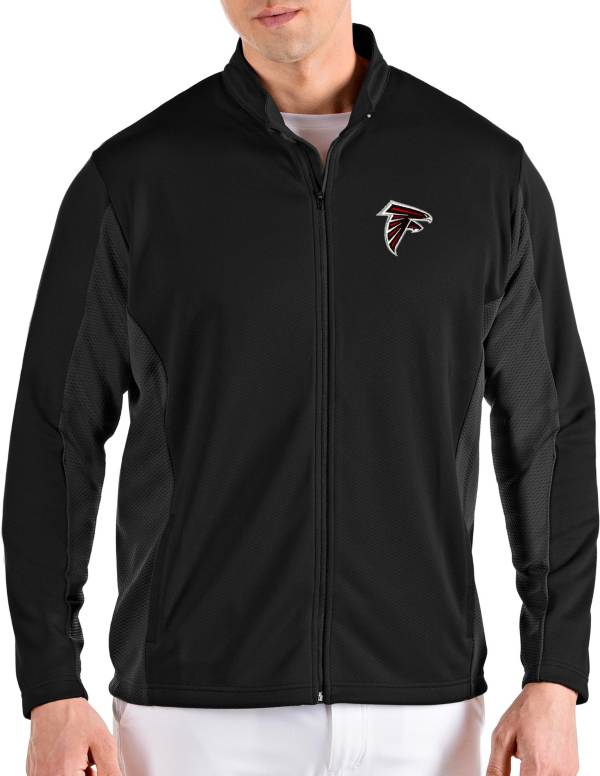 Antigua Men's Atlanta Falcons Passage Black Full-Zip Jacket