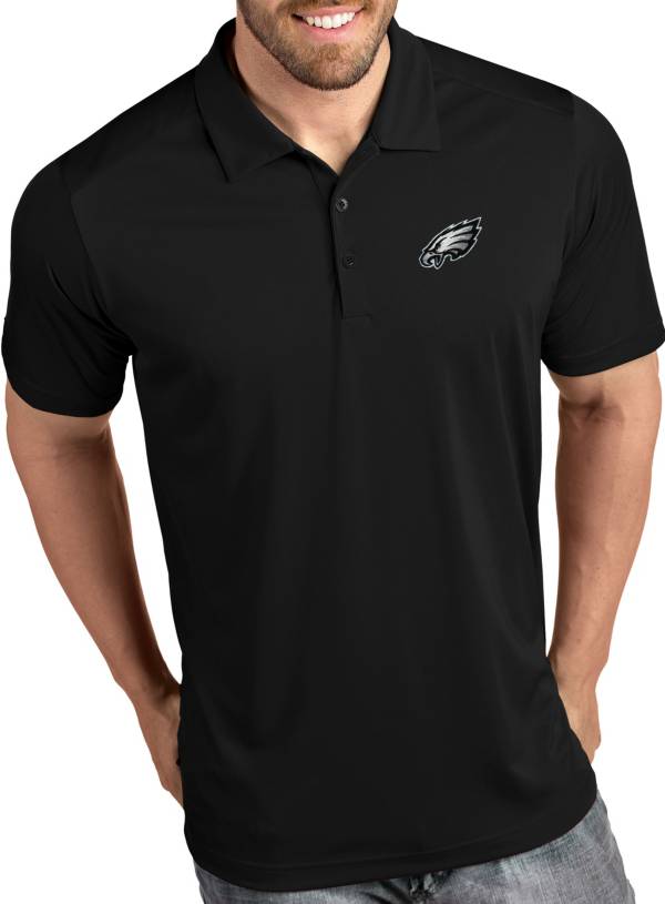 Antigua Men's Philadelphia Eagles Tribute Black Polo