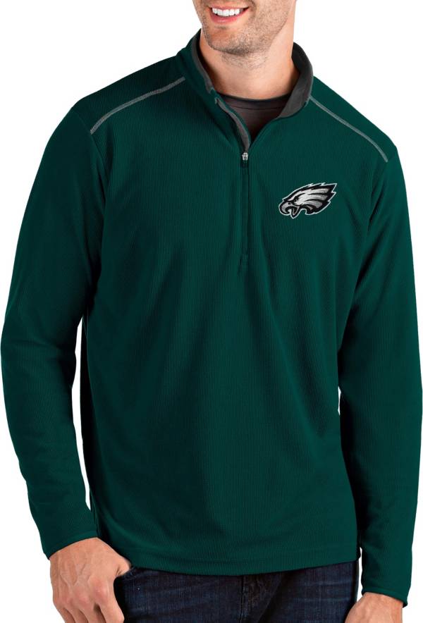 Antigua Men's Philadelphia Eagles Glacier Green Quarter-Zip Pullover