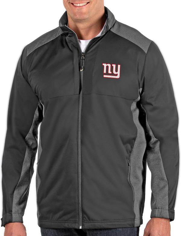 Antigua Men's New York Giants Revolve Charcoal Full-Zip Jacket product image