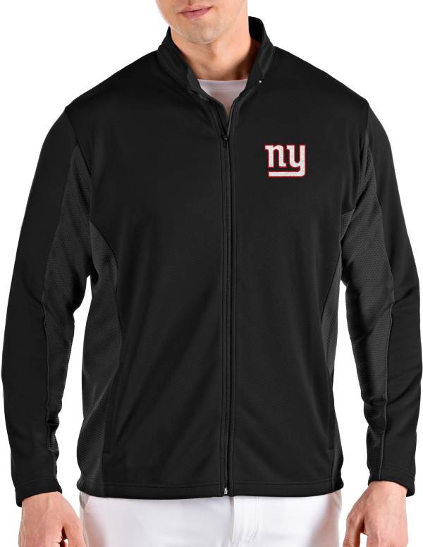 Antigua Men's New York Giants Passage Black Full-Zip Jacket