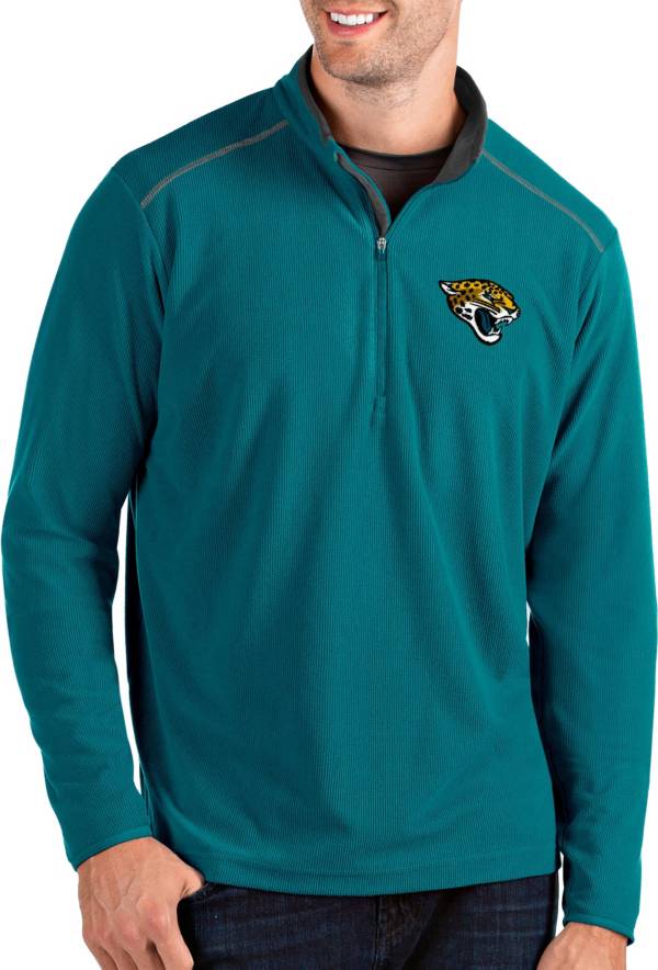 Antigua Men's Jacksonville Jaguars Glacier Green Quarter-Zip Pullover