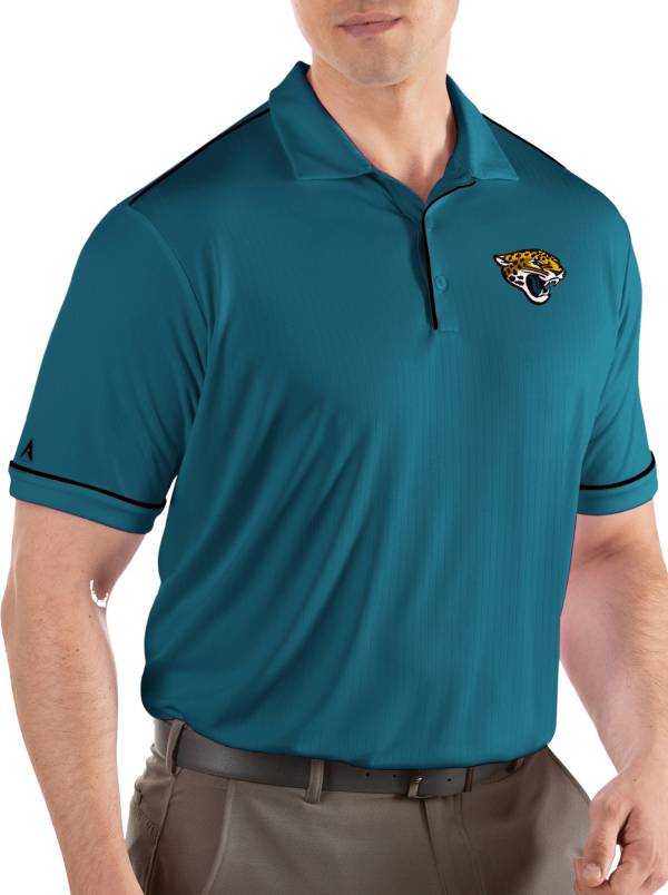 Antigua Men's Jacksonville Jaguars Salute Teal Polo