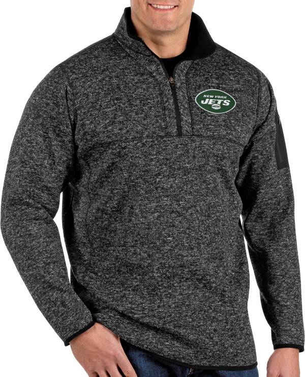 Antigua Men's New York Jets Fortune Black Pullover Jacket