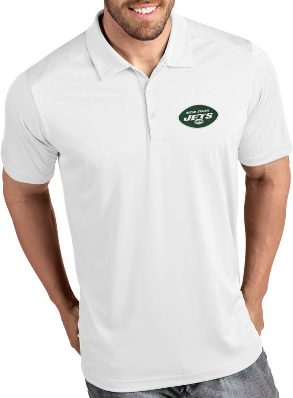 Antigua Men's New York Jets Tribute White Polo