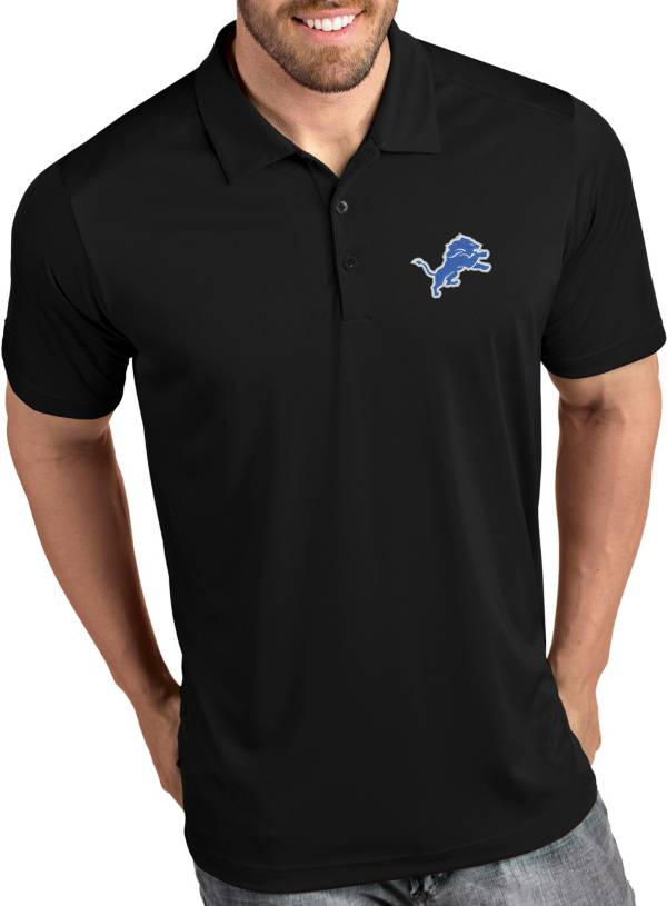Antigua Men's Detroit Lions Tribute Black Polo