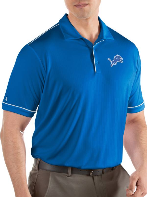 Antigua Men's Detroit Lions Salute Blue Polo