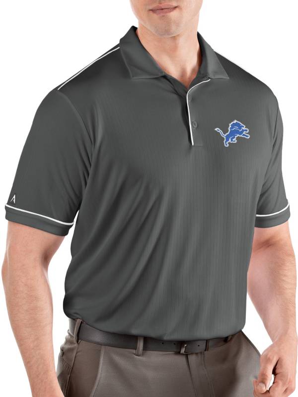 Antigua Men's Detroit Lions Salute Grey Polo