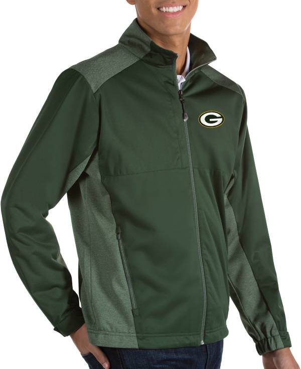 Antigua Men's Green Bay Packers Revolve Green Full-Zip Jacket