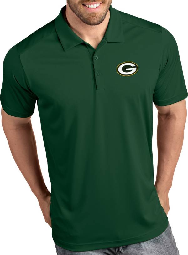 Antigua Men's Green Bay Packers Tribute Green Polo