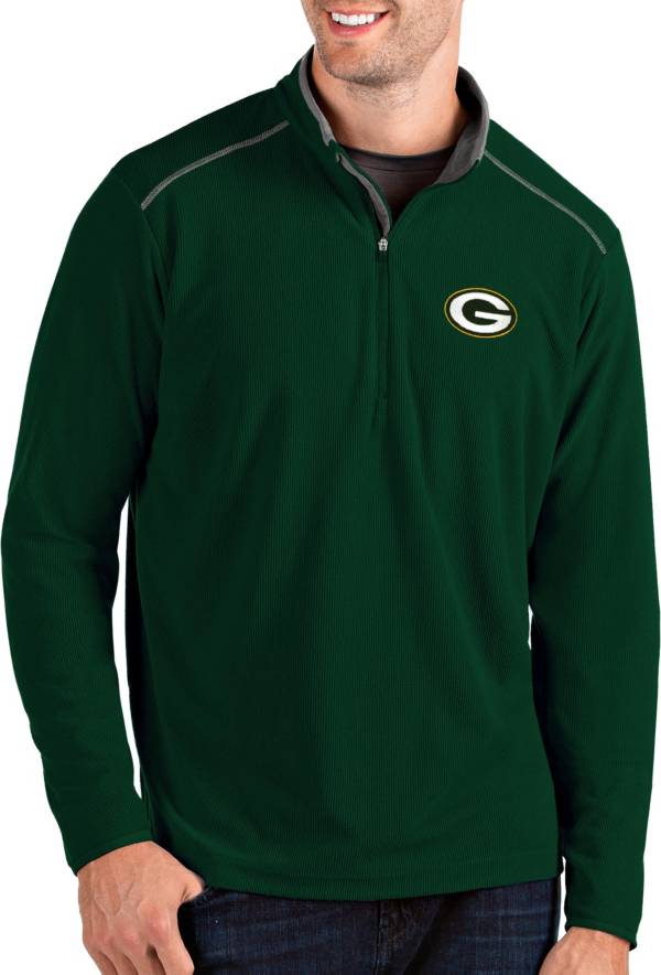 Antigua Men's Green Bay Packers Glacier Green Quarter-Zip Pullover