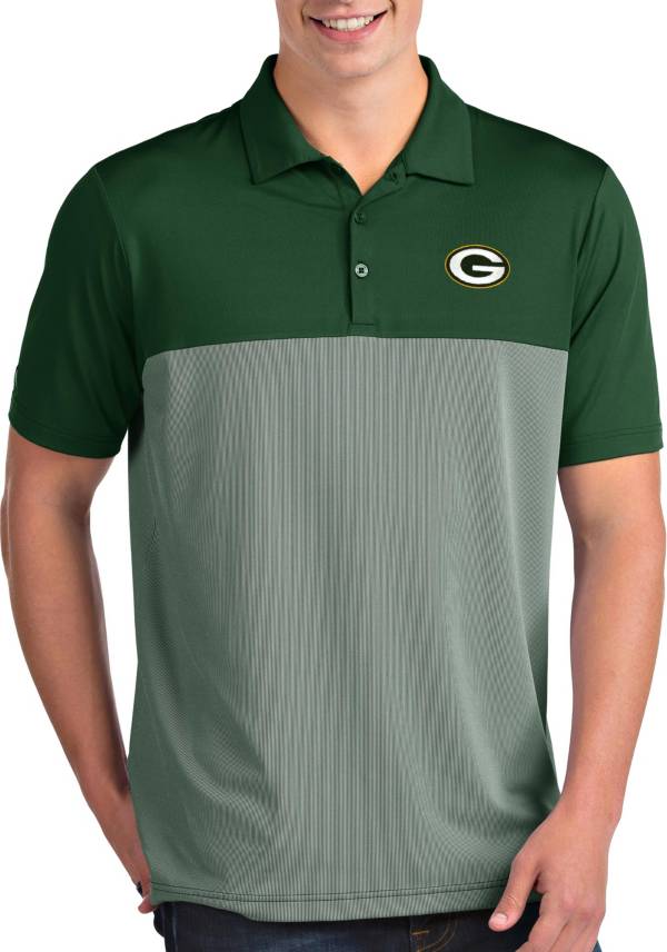 Antigua Men's Green Bay Packers Venture Blue Performance Polo