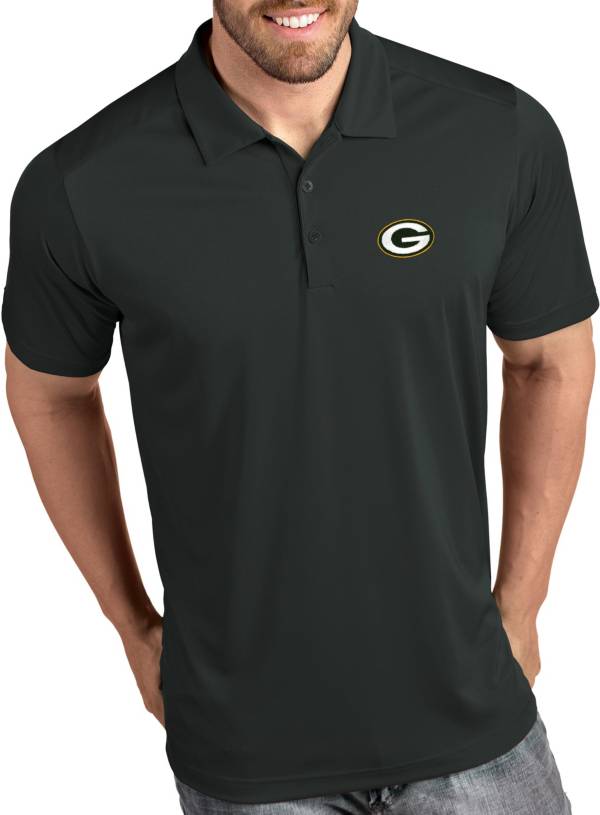 Antigua Men's Green Bay Packers Tribute Grey Polo product image